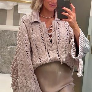 Jonathan Simkhai Celestine fringe detailed sweater